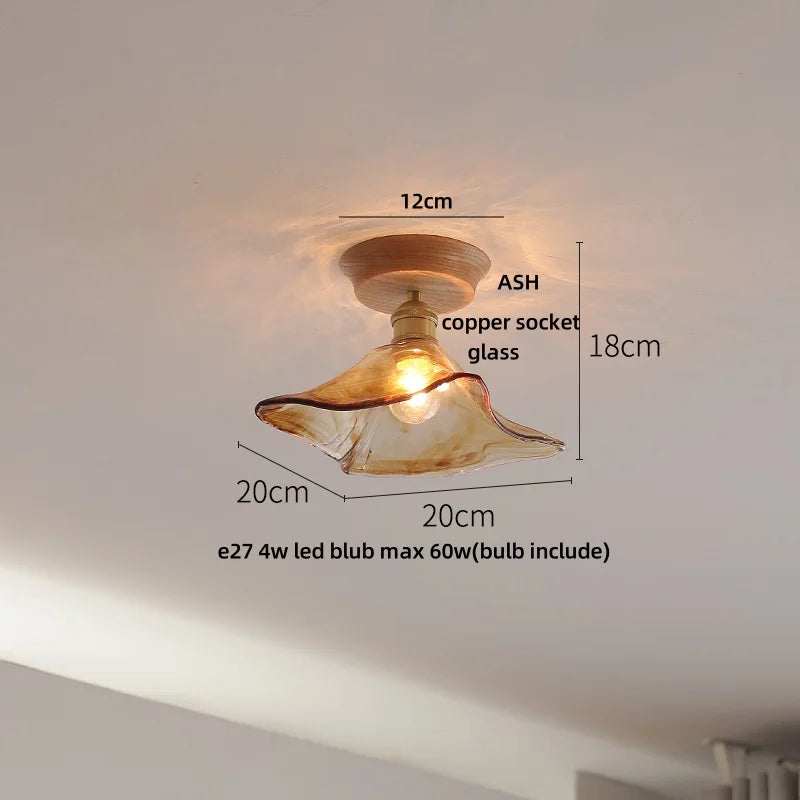 DecorBites™ Blue Hollow-out Ceramic LED Ceiling Lamp