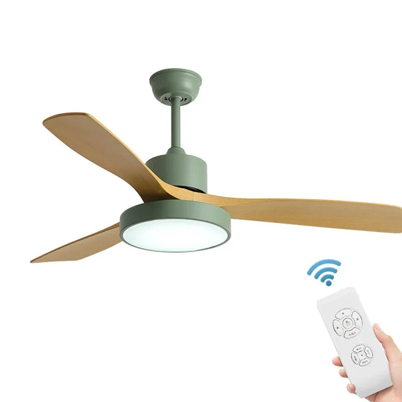 DecorBites™ 42/52 Inch White Black 3 Blade Copper Motor Ceiling Fan Light Remote