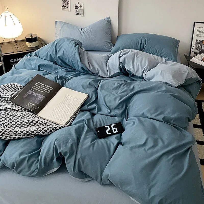 DecorBites™ Cotton Bed Sets Comforter Cover Set with Corner Ties