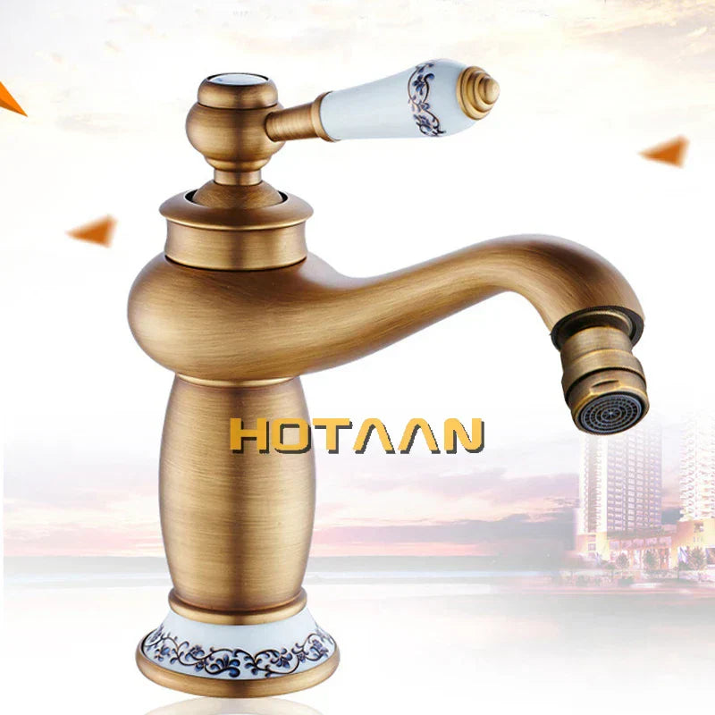 DecorBites™ Antique Bronze Single Handle Basin Faucet