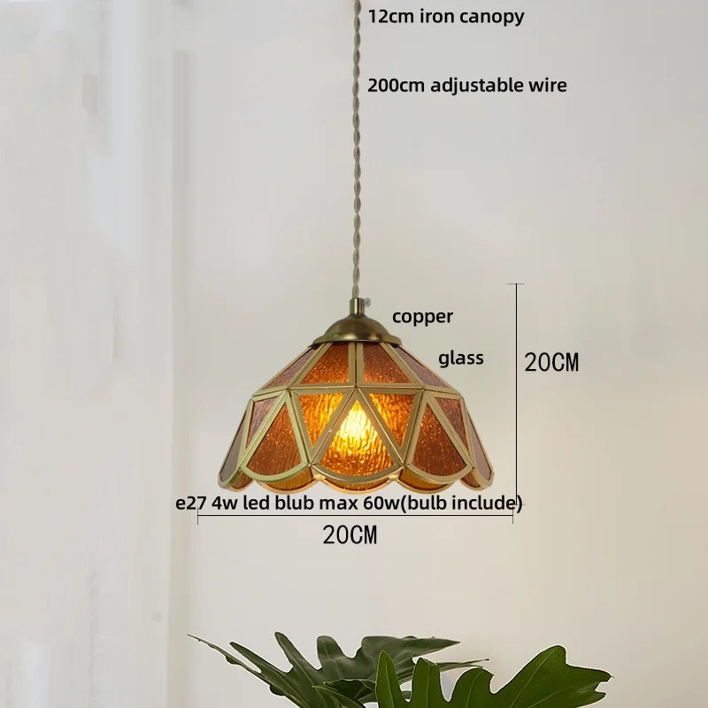 DecorBites™ Butterfly Tiffany Glass Pendant Lamp Modern Nordic LED Hanging Light