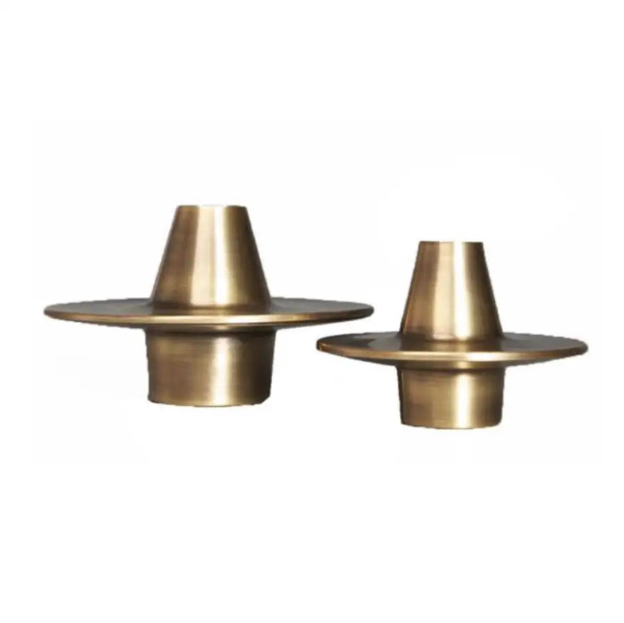 DecorBites™ Golden Geometry Metal Handicraft Flower Vase UFO Home Decor