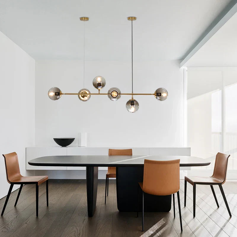 DecorBites™ LED Glass Pendant Chandelier: Modern Nordic Style for Dining Room, Bedroom Decor
