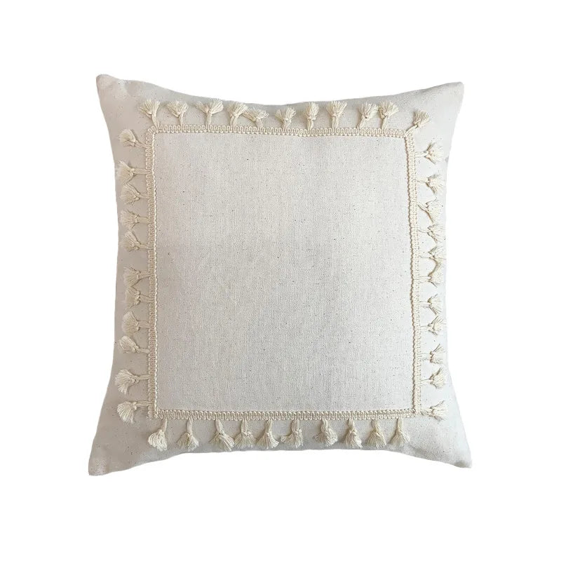 DecorBites™ Boho White Lace Floral Sofa Cushion Cover Wedding Decor Throw Pillows