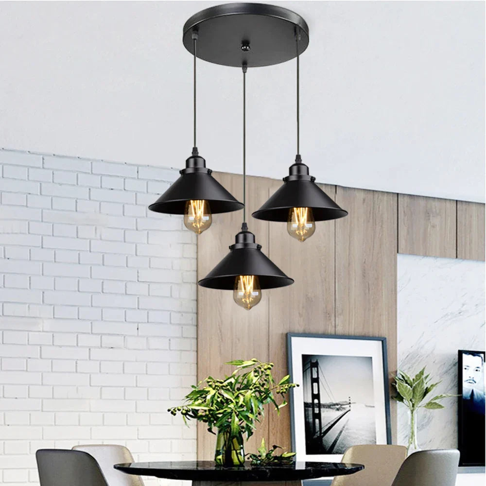 DecorBites™ Antique Brass Kitchen Pendant Light | Hanging Ceiling Fixture for Dining Room