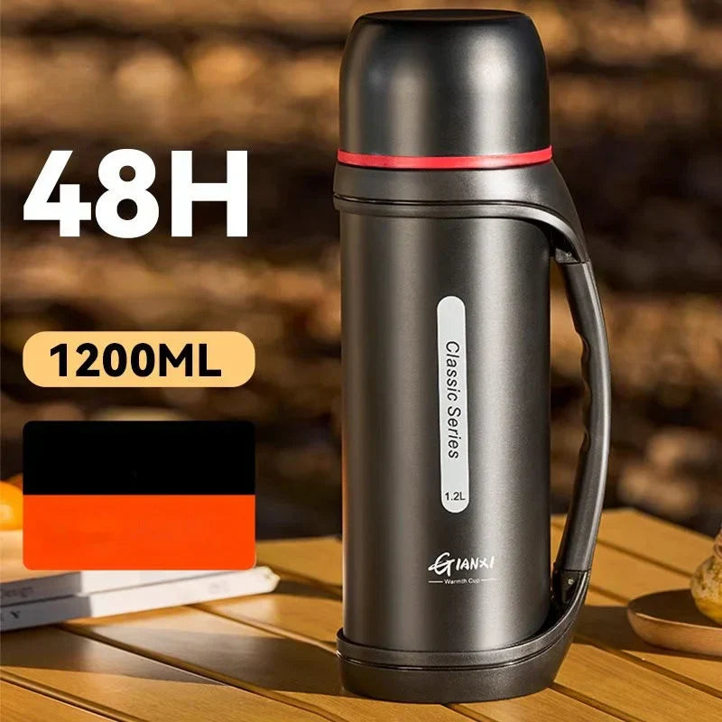 DecorBites™ 1.2L Vacuum Thermos Flask for Outdoor Camping & Travel