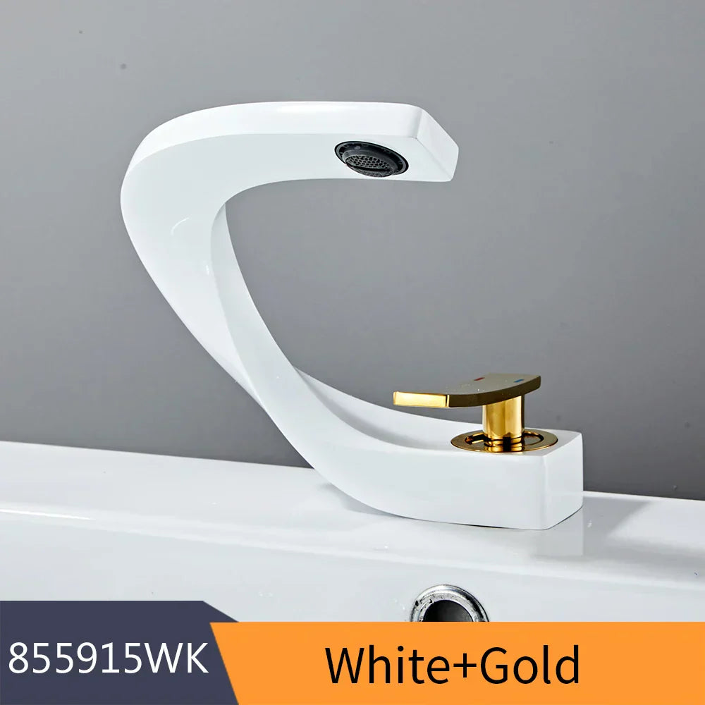 DecorBites™ Basin Faucet Modern Brass Mixer Tap for Elegant Bathroom, Single Handle