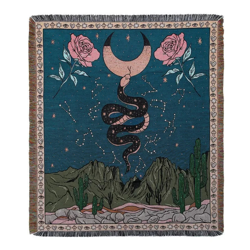 DecorBites™ Bohemian Outdoor Blanket - Luxury Tapestry Rug for Camping, Picnics, and Home Decor