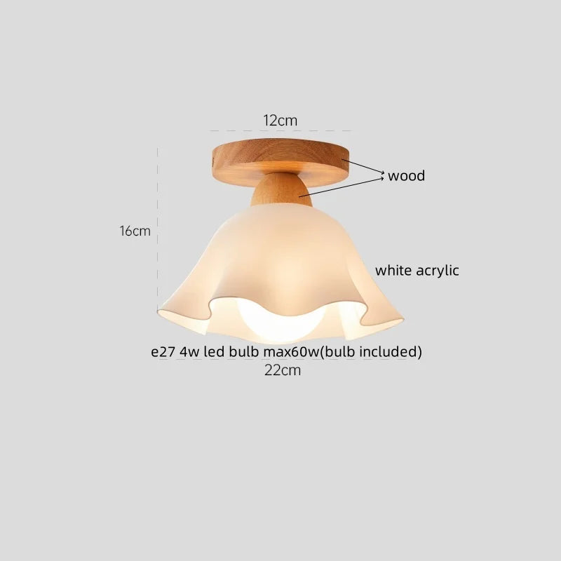 DecorBites™ LED Wood Acrylic Ceiling Lamp Modern Art Decor Light Fixture
