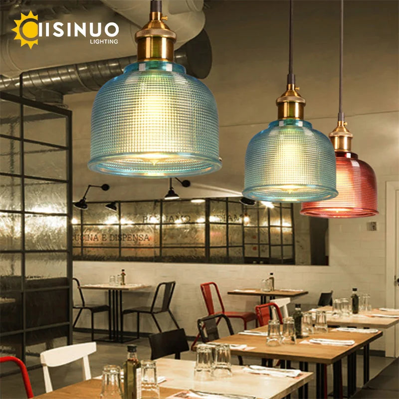 DecorBites™ Glass Pendant Lights with E27 Holder for Dining Room, Bedroom, Bar, Café Décor