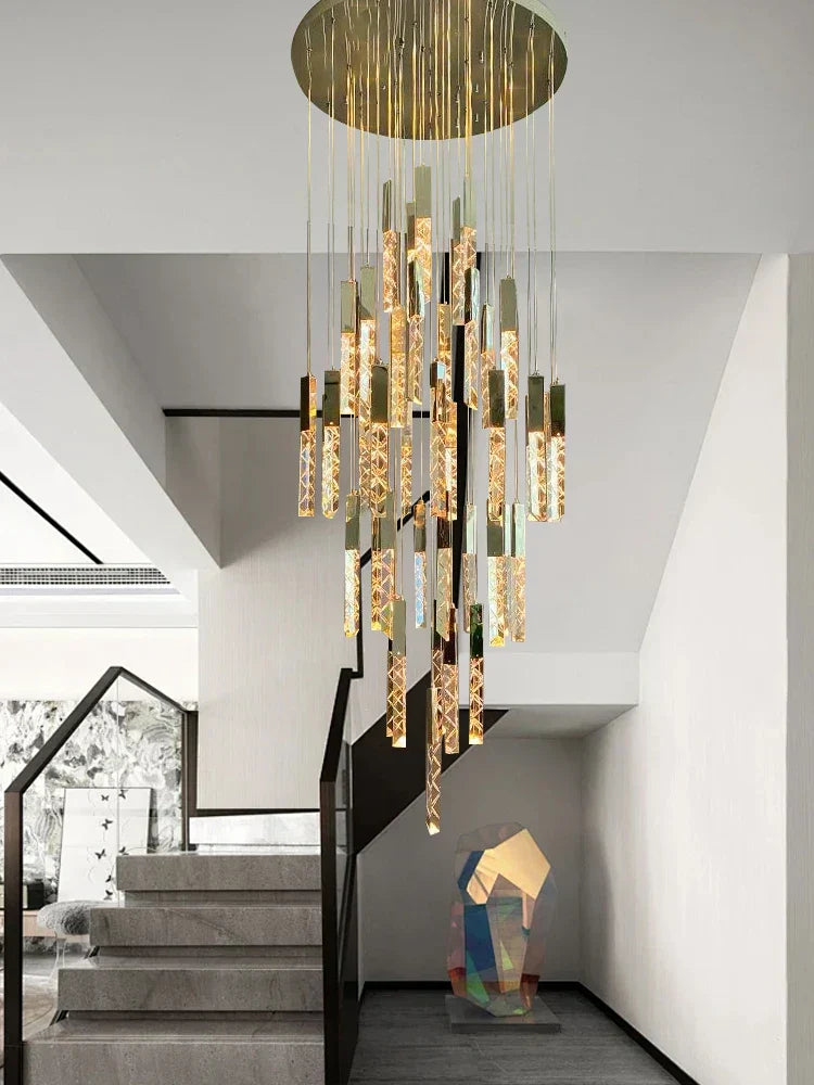 DecorBites™ Crystal Ceiling Pendant Lights - Adjustable, Elegant, Circular Design