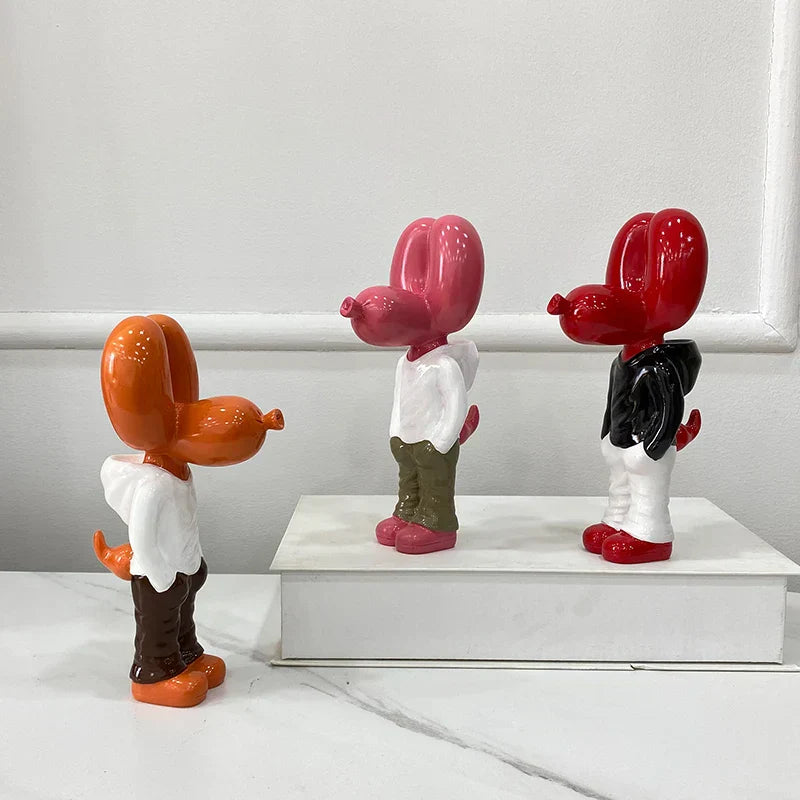 DecorBites™ 7" Resin Balloon Dog Statue Jeff Junior Figurine Home Decor Accessory