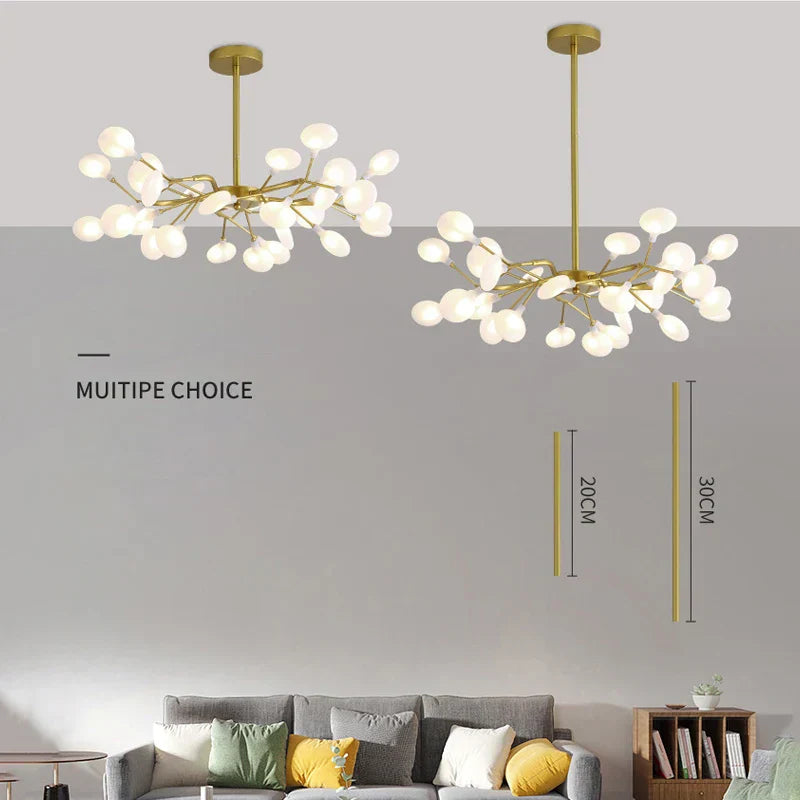 DecorBites™ Branch Shape Firefly Ceiling Chandelier G4 Led Lighting Indoor Hanging Lamp