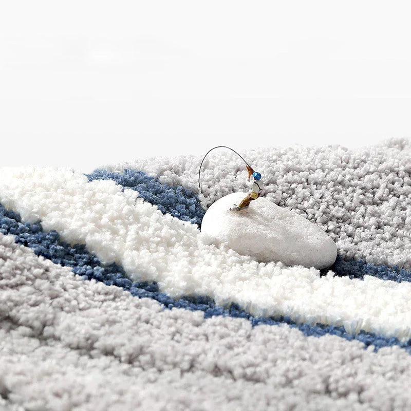 DecorBites™ Absorbent Water Bathroom Mat: Soft, Quick-drying, Anti-slip Large Bath Rug