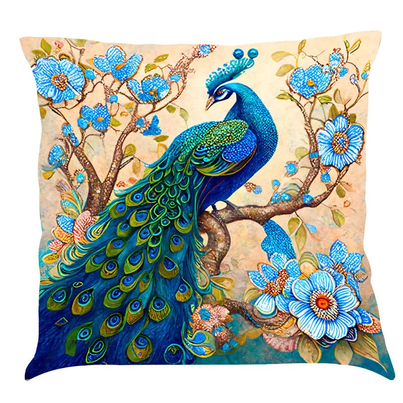 DecorBites™ Cat Design Linen Pillowcase 45x45cm for Home Decor and Cushion Covers