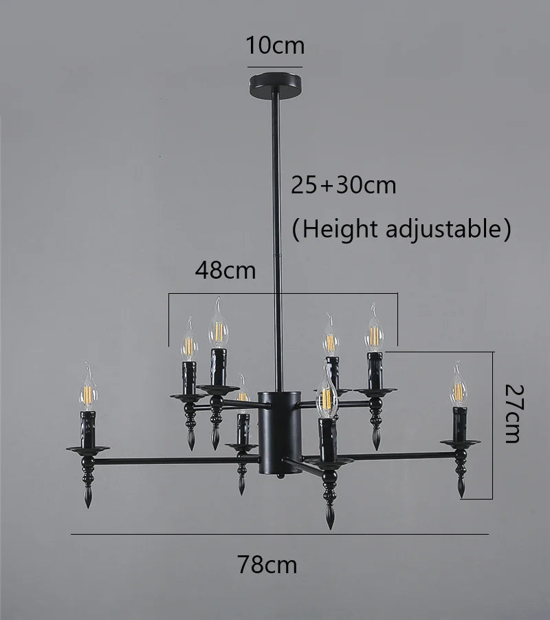 DecorBites™ Iron Art LED Pendant Chandelier Modern Living Room Kitchen Hanging Light