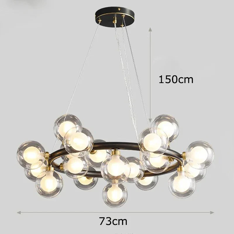 DecorBites™ LED Pendant Chandeliers for Modern Living and Dining Room Lighting