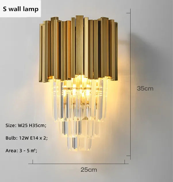 DecorBites™ Gold Crystal LED Pendant Lights for Dining Room - Stunning Indoor Suspension Fixtures
