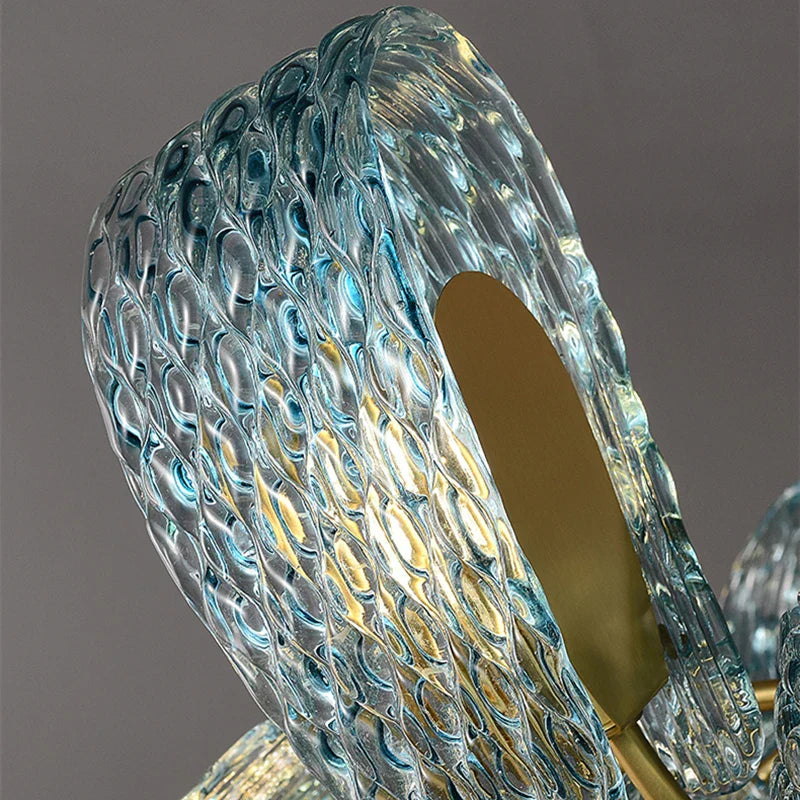 DecorBites™ Blue Glass LED Pendant Lamps for Home Decor and Lighting Innovation