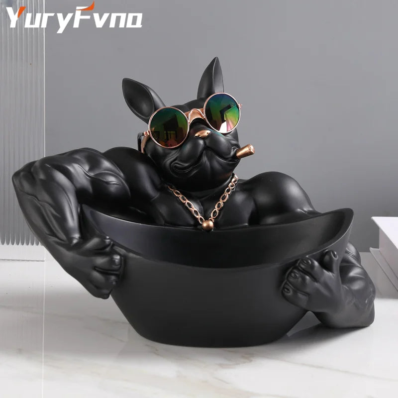DecorBites™ Cool Dog Resin Statue Sculpture Home Decor Gift