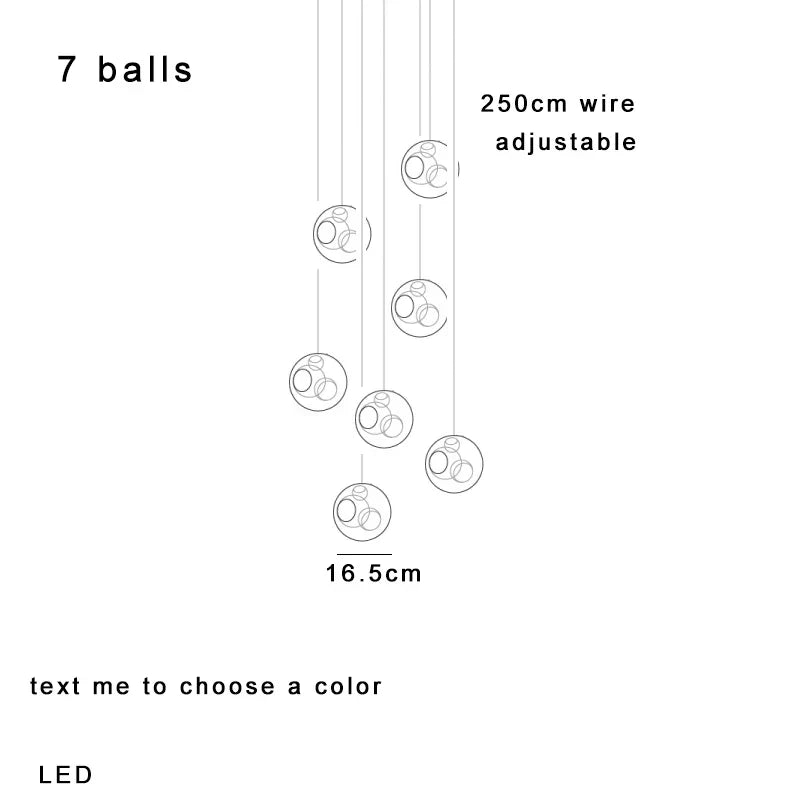DecorBites™ Glass Ball Pendant Light: Modern Handmade Boho Sputnik Fixture for Living Room & Dining Room