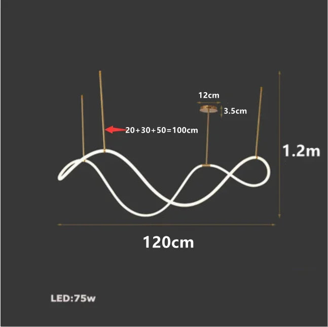 DecorBites™ Gold Minimalist LED Pendant Lights for Kitchen Dining Room