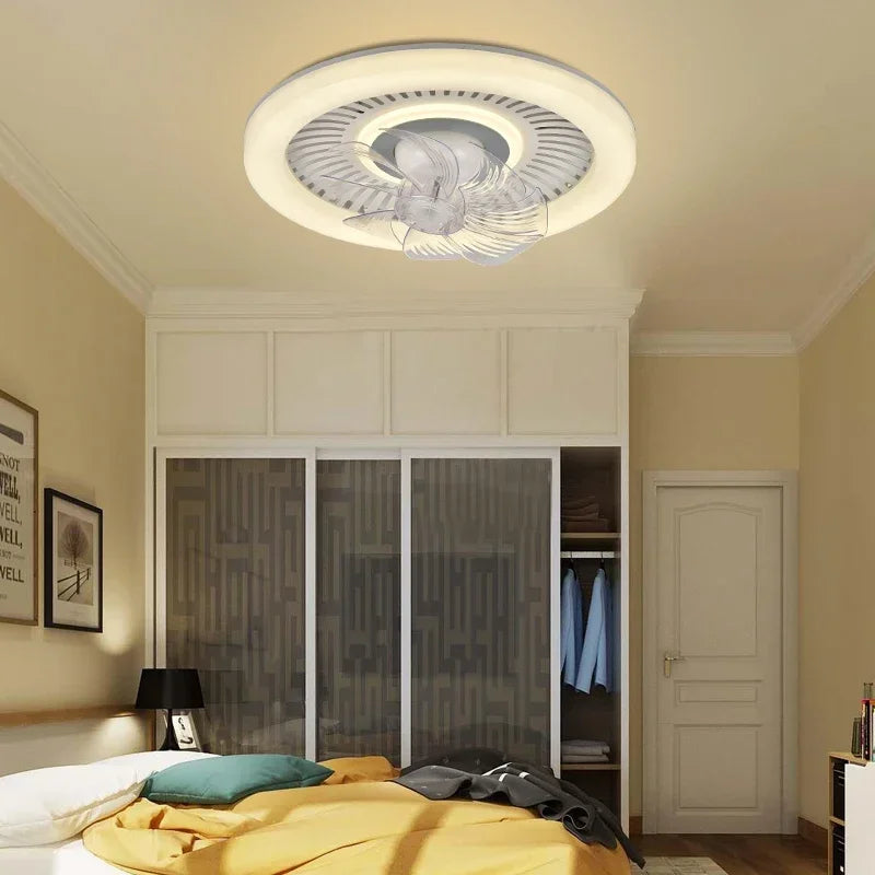 DecorBites™ 360 Rotating Air Supply LED Ceiling Fan with Quiet DC Motor.