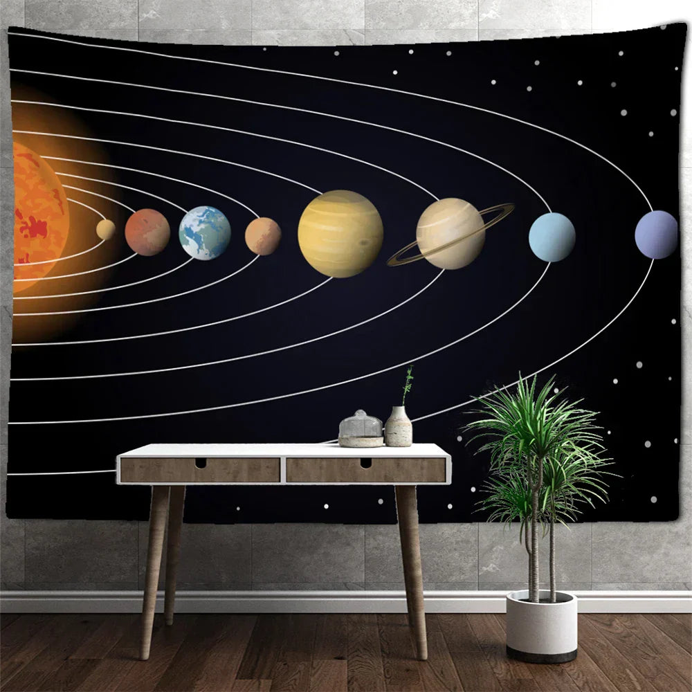 DecorBites™ Astronaut Moon Tapestry Wall Hanging - Boho Hippie Living Room Decor