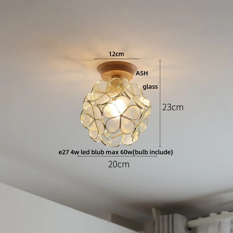 DecorBites™ Blue Hollow-out Ceramic LED Ceiling Lamp