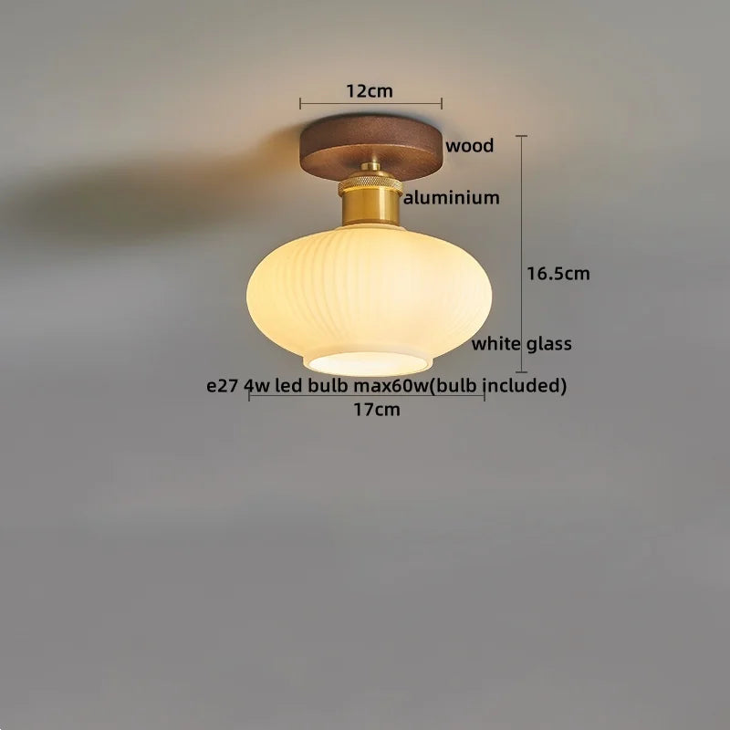 DecorBites™ Brass Glass Ceiling Lamp Modern LED Light Fixture - Elegant Home Decor