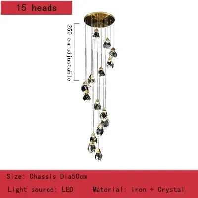 DecorBites™ Crystal Chandelier Pendant Lights for Elegant Home Decor