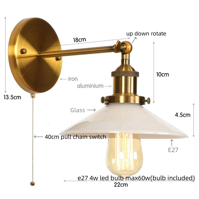 DecorBites™ LED Wall Lights: White Class Fixtures for Kitchen, Reading, Bedside Lamparas