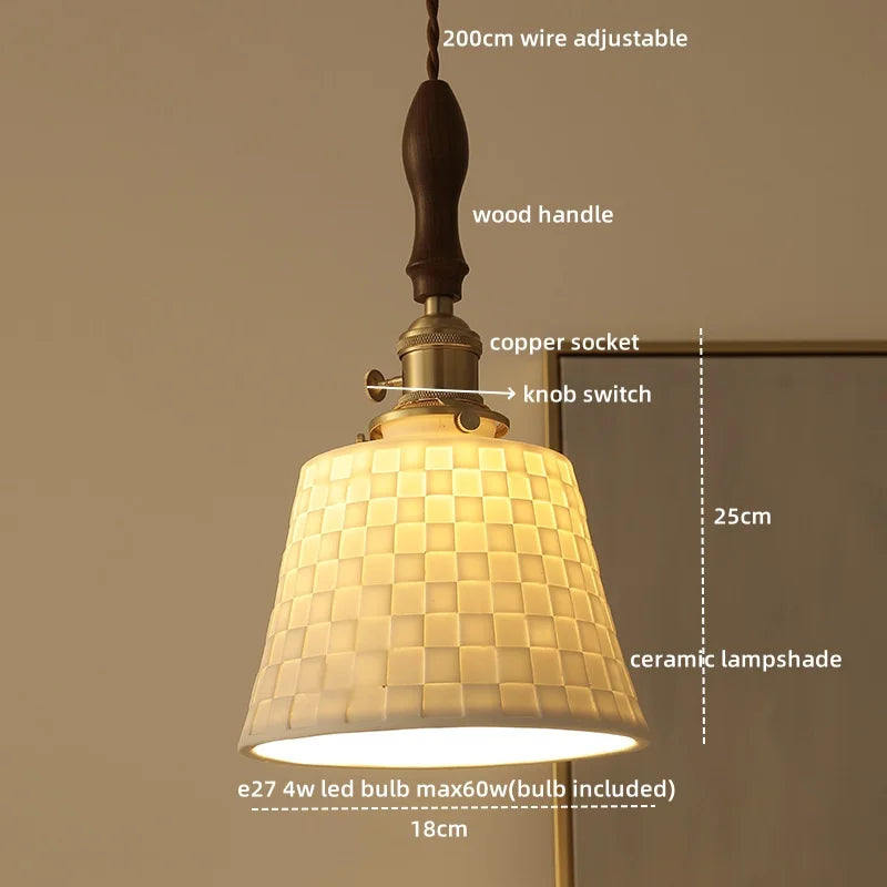 DecorBites™ Ceramic LED Pendant Light Fixture Modern Hanging Lamp for Home Decor