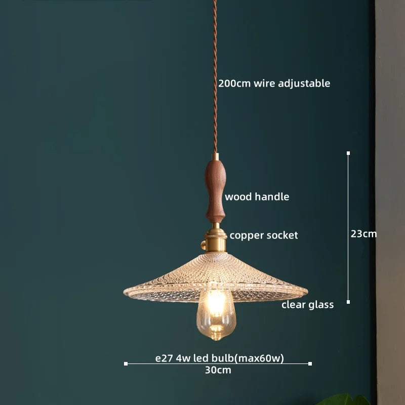 DecorBites™ LED Pendant Lamp Elegant Copper Glass Modern Style Hanging Light Fixtures