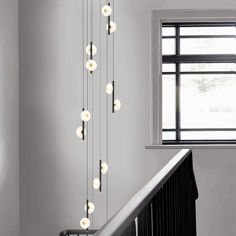 DecorBites™ LED Oval Chandelier for Modern Indoor Lighting in Bedroom and Living Room