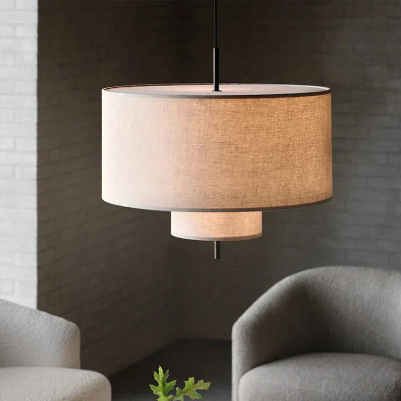 DecorBites™ Handmade Fabric Chandelier: Retro Hanging Lamp for Home & Office