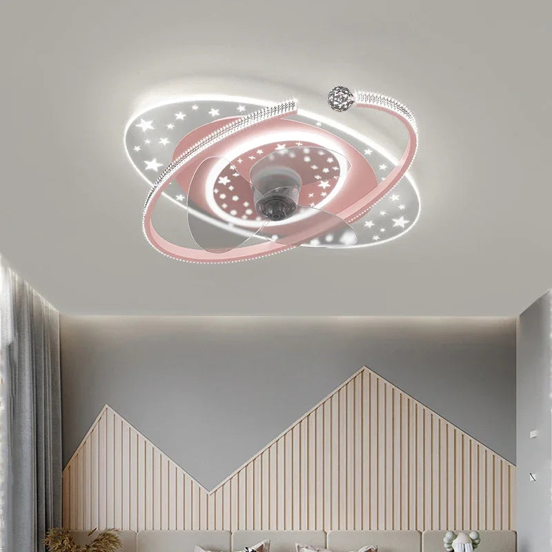 DecorBites™ Ceiling Fan Light with 360° Rotation - Quiet & Stylish for Home Décor