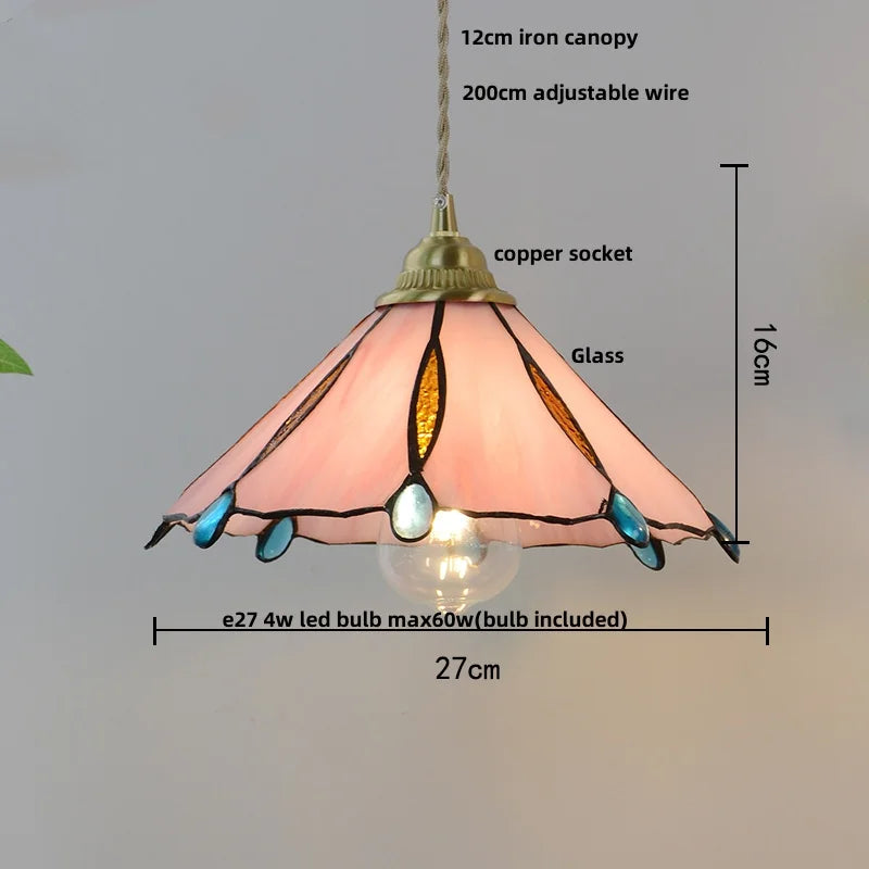 DecorBites™ Blue Glass LED Pendant Lamp: Nordic Modern Hanging Light.