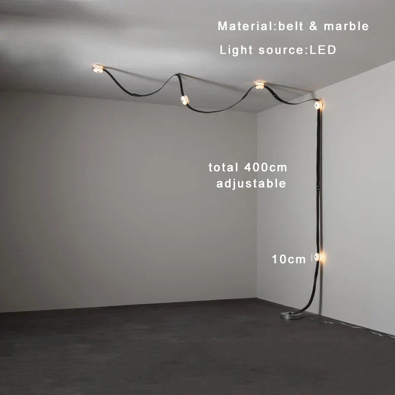 DecorBites™ Leather Marble Ceiling Pendant Lights - Adjustable Hanging Lamp for Dining Room & Bedroom