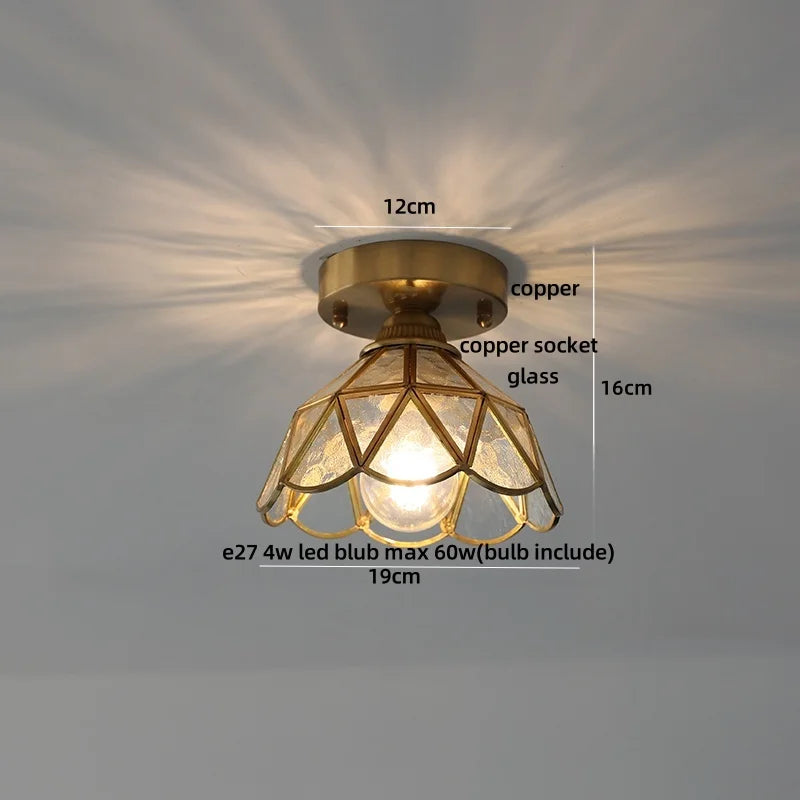 DecorBites™ Copper Canopy LED Ceiling Lamp Modern Nordic Flower Acrylic Light Fixtures