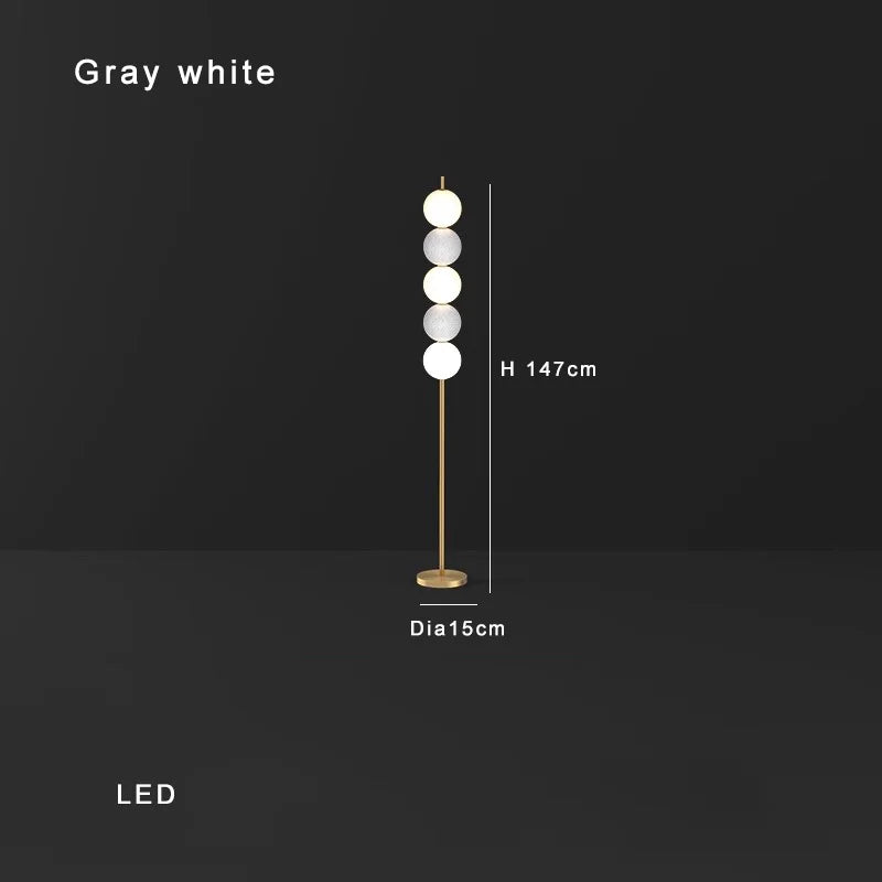 DecorBites™ Brass Floor Lamp for Living Room & Bedside Decor
