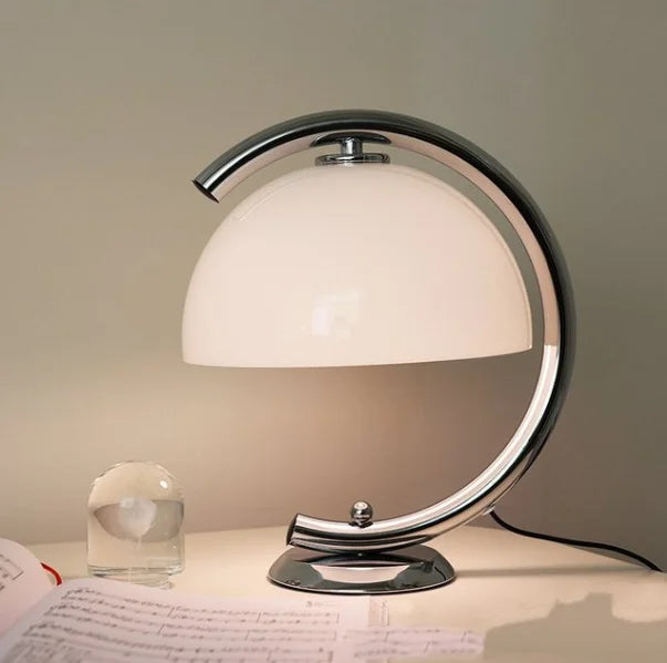 DecorBites™ Bauhous Mushroom Table Lamp for Living Room Bedroom, E27 Glass Light Retro