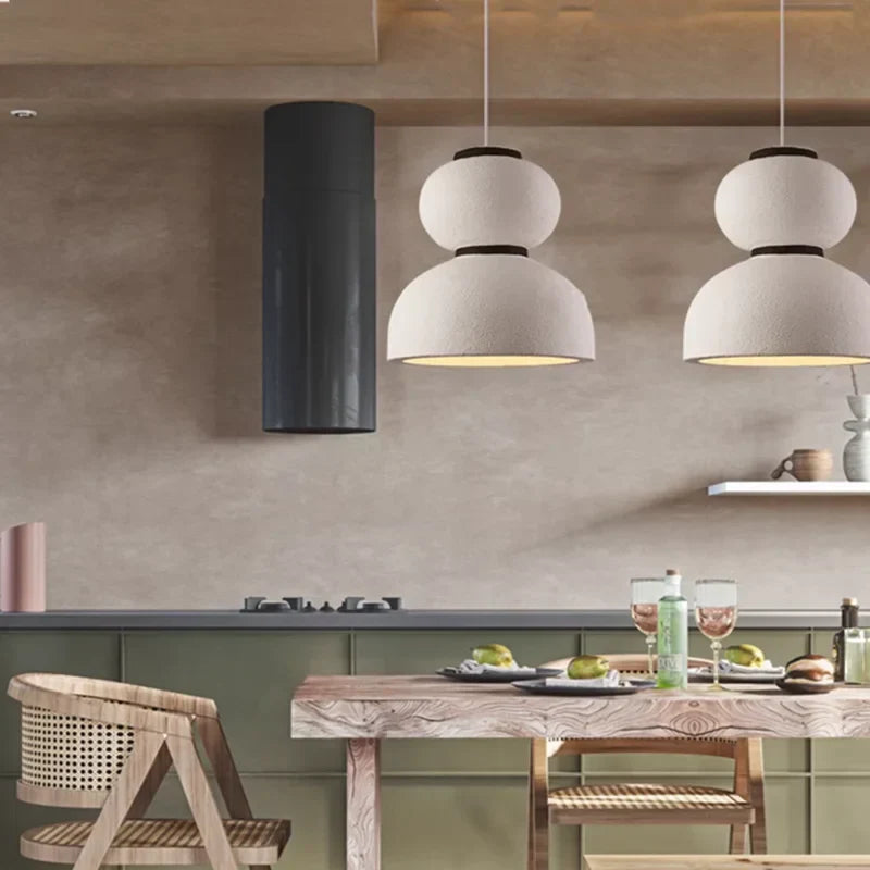 DecorBites™ Gourd Shaped LED Chandelier: Nordic Wabi Sabi Design for Homestay, Cafe & Restaurant