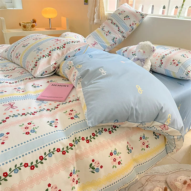 DecorBites™ Cartoon Printed Cotton Duvet Cover for Kids & Teens Beddings