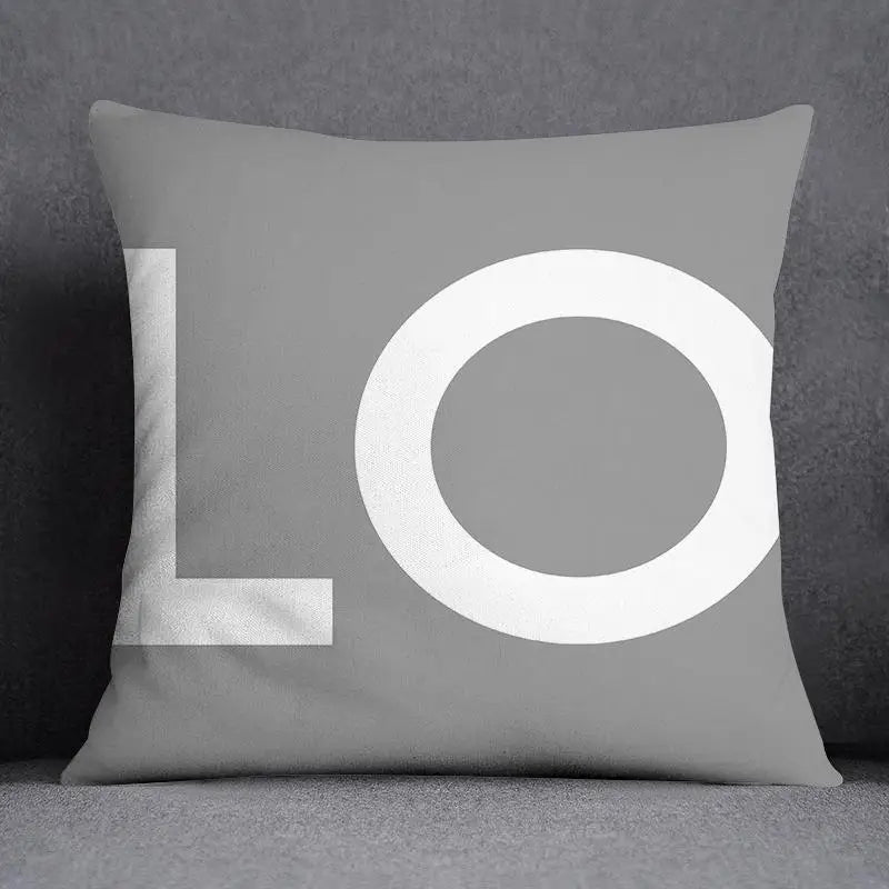 DecorBites™ Geometric Floral Print Lumbar Pillow Case 45X45cm Sofa Cushion Cover