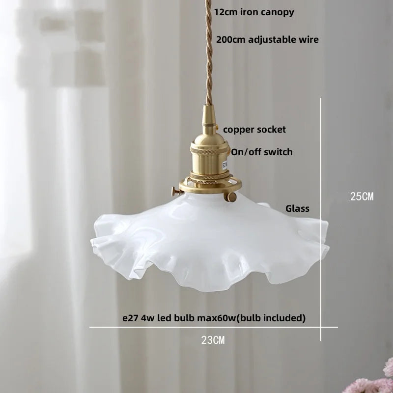 DecorBites™ Green LED Pendant Lights E27 Knob Switch Kitchen Living Room Hanging Lamps