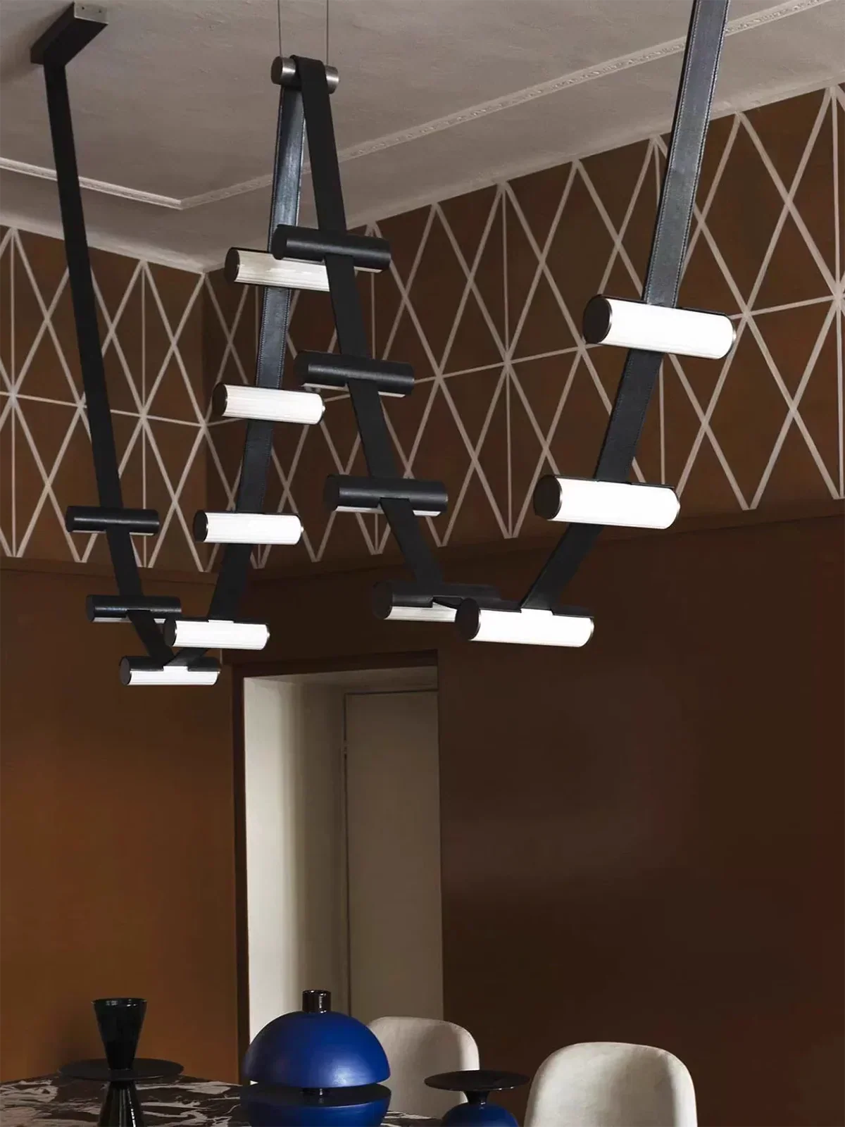 DecorBites™ Black Leather Pendant Light for Dining Room Home Decor