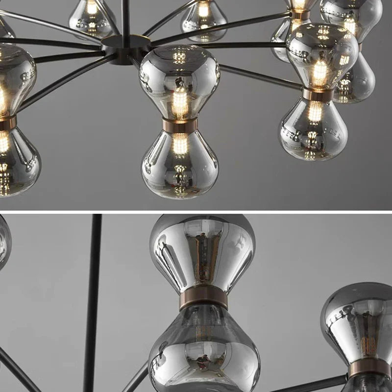 DecorBites™ LED Pendant Chandelier: Stylish Ceiling Lamp for Bedroom, Living Room Decor