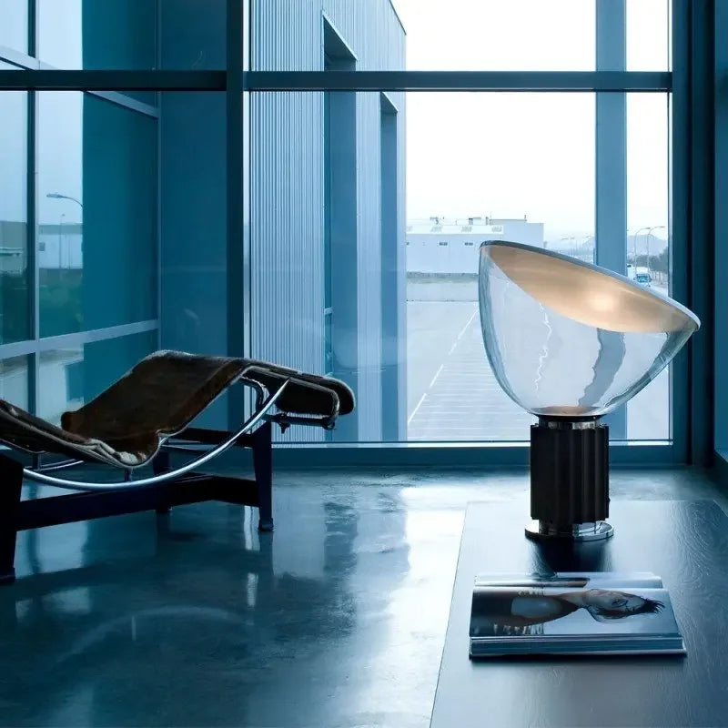 DecorBites™ Glass Radar Shade LED Desk Lamp for Bedroom & Living Room Lighting