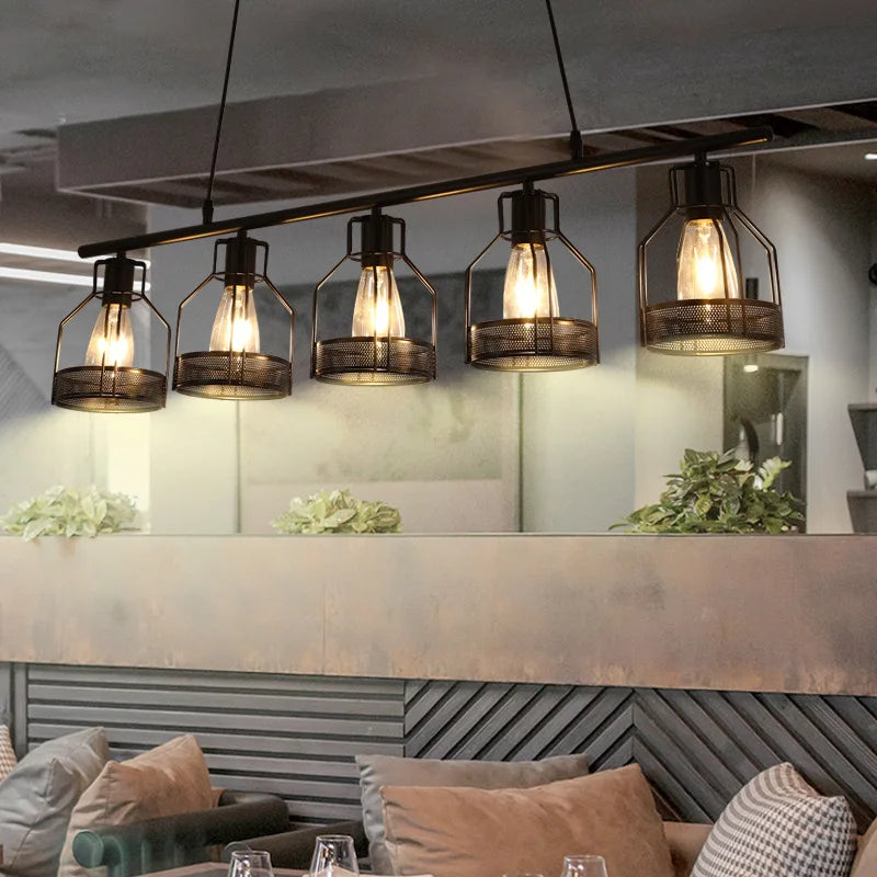 DecorBites™ Industrial Loft Chandelier for Living Room Bedroom Coffee Shop Dining Area